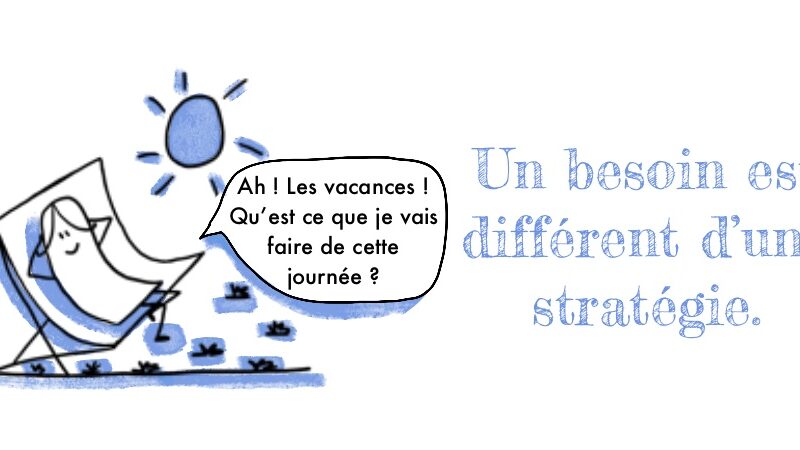 CNV en dessin : un besoin est différent d'une stratégie